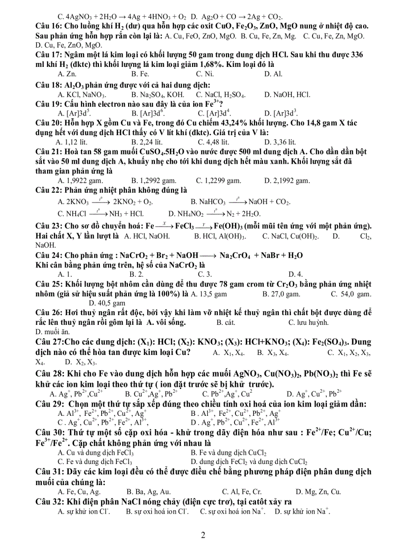 image for page Đề thi thử tn hóa 2010