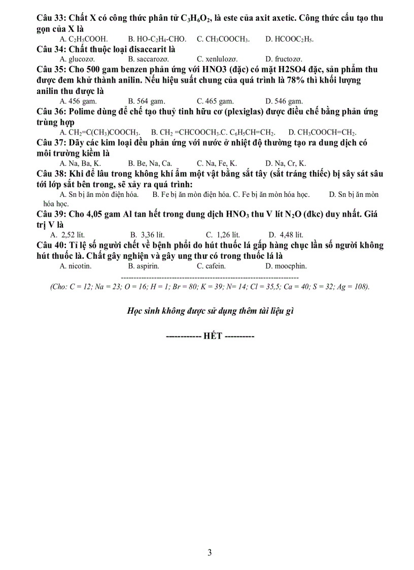 image for page Đề thi thử tn hóa 2010