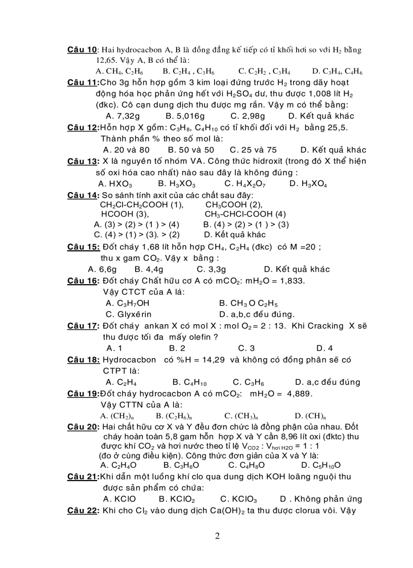 image for page Đề trắc nghiệm ôn thi đại học