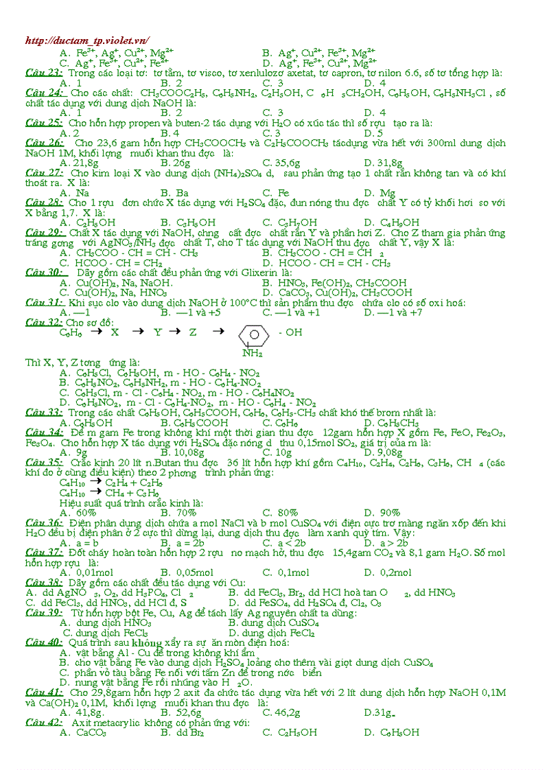 image for page Đề và Đ án LTĐH Hóa 18