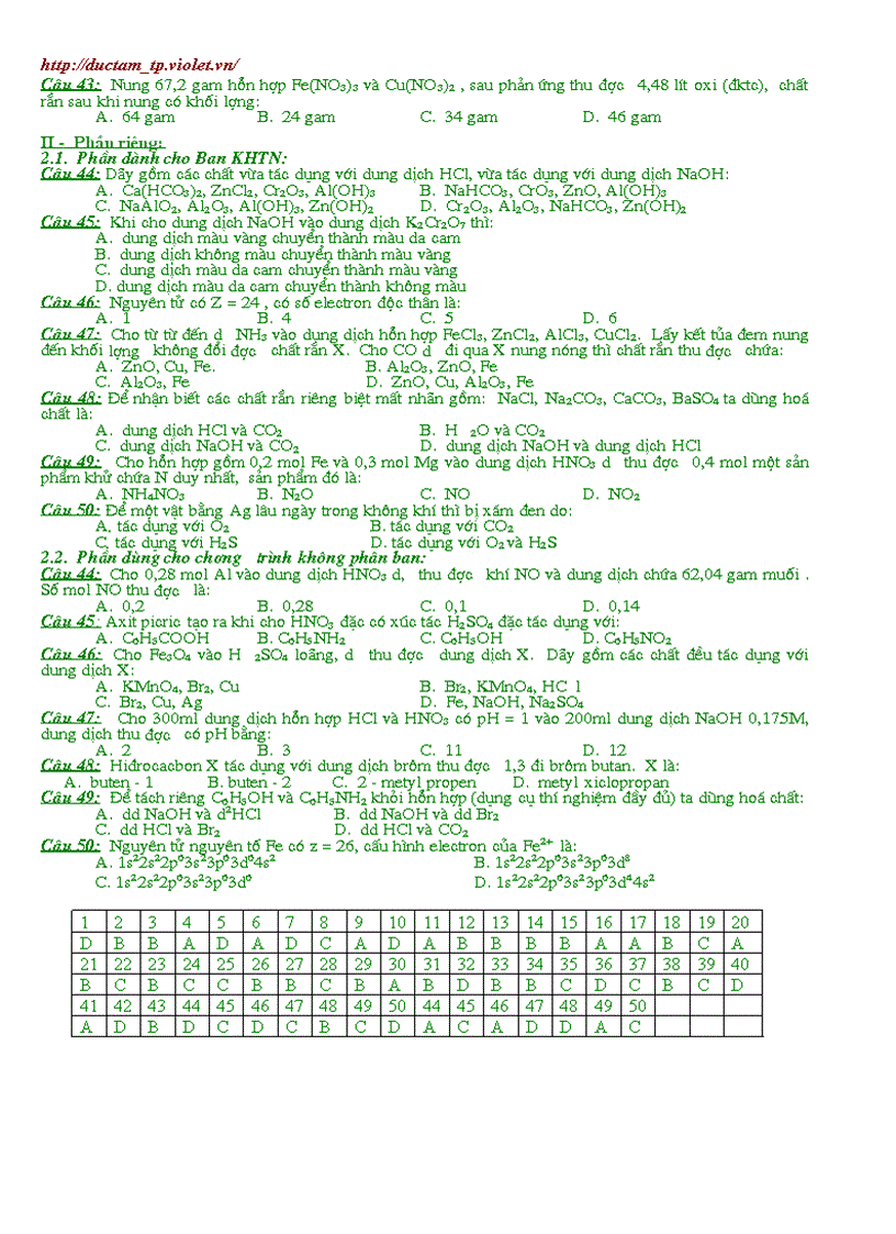 image for page Đề và Đ án LTĐH Hóa 18