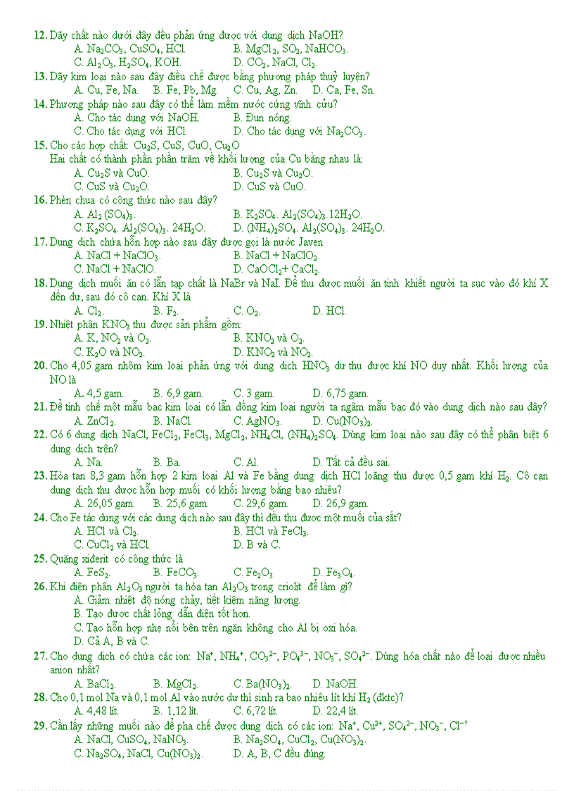 image for page Đề và Đ án LTĐH Hóa 25