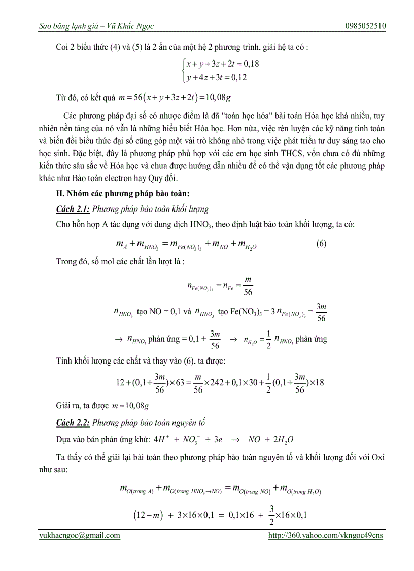 Giải bài toán hóa học kinh điển bằng 18 pp