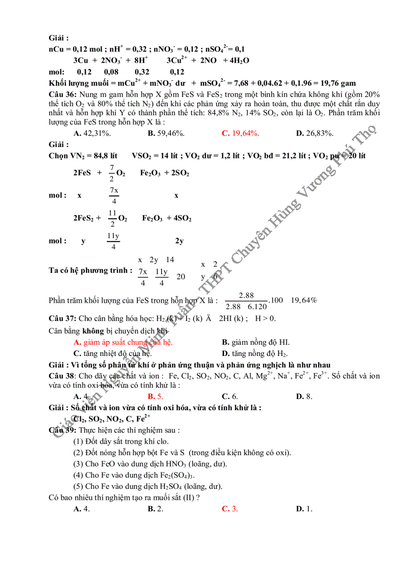 image for page Giải chi tiết đề hóa khối a 2011