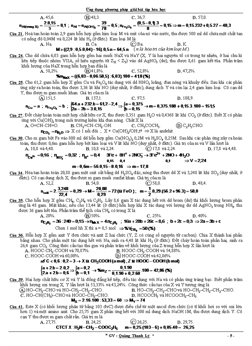 image for page Giải đề thi ĐH A B 2009 phương pháp giải nhanh