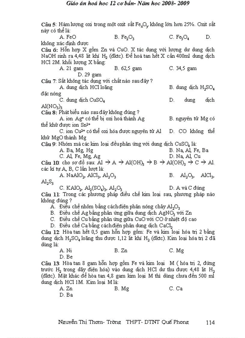 image for page Giáo án 12 cơ bản cả năm