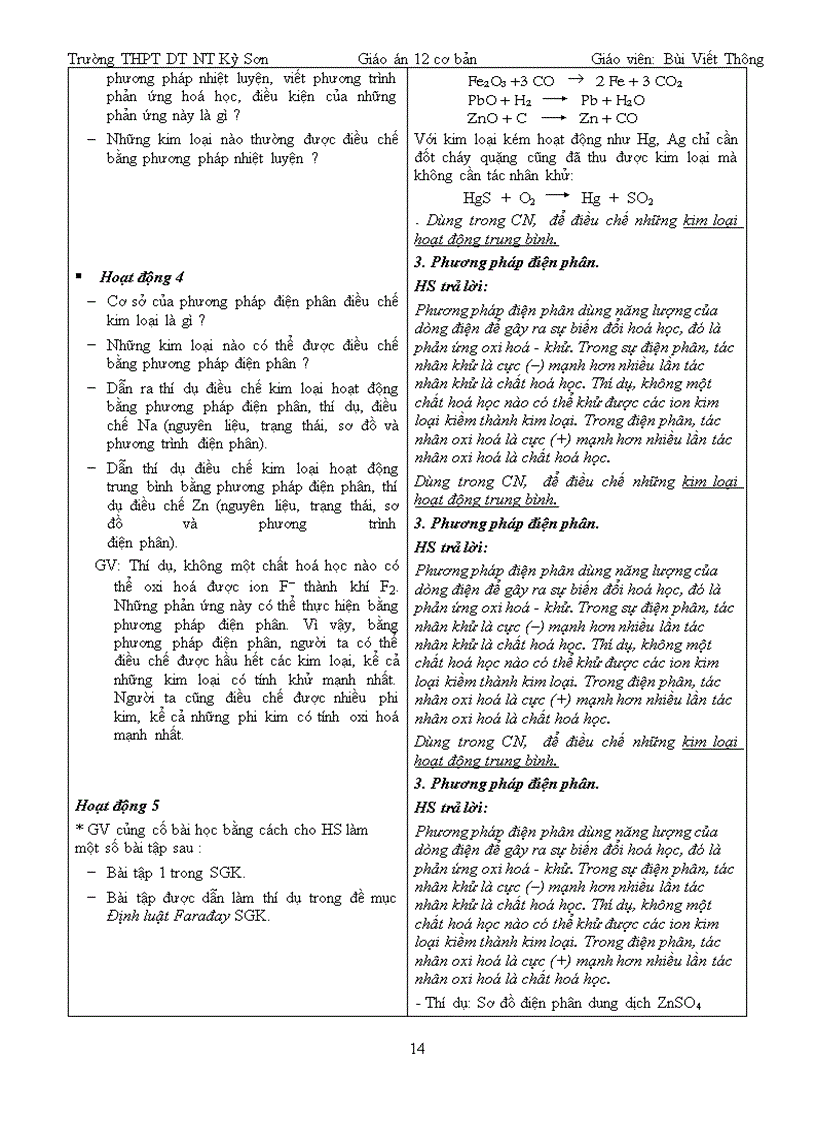 image for page Giáo án 12 cơ bản CHƯƠNG 5 KIM LOẠI