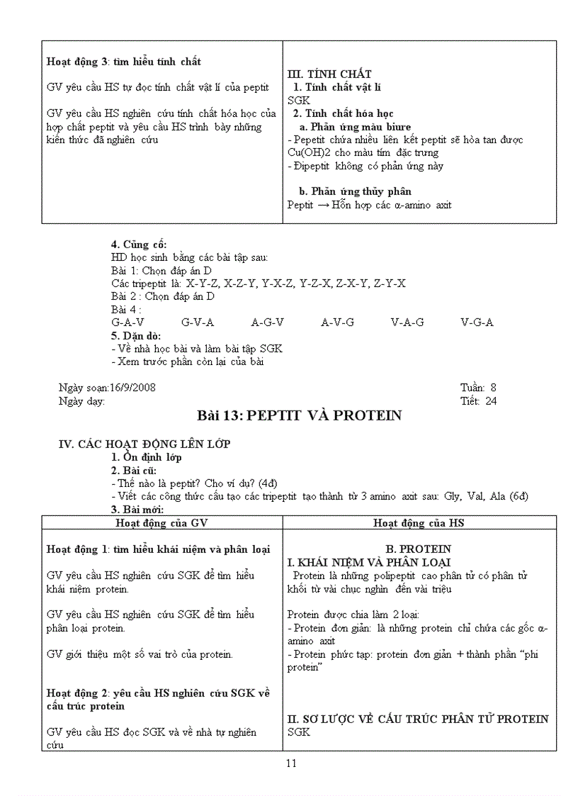 image for page Giáo án 12 nâng cao chương amin amino axit protein