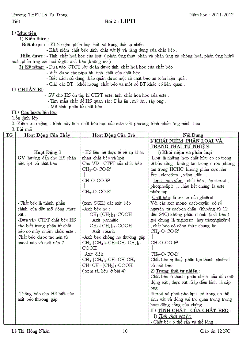 image for page Giáo án 12 nc 4 cột