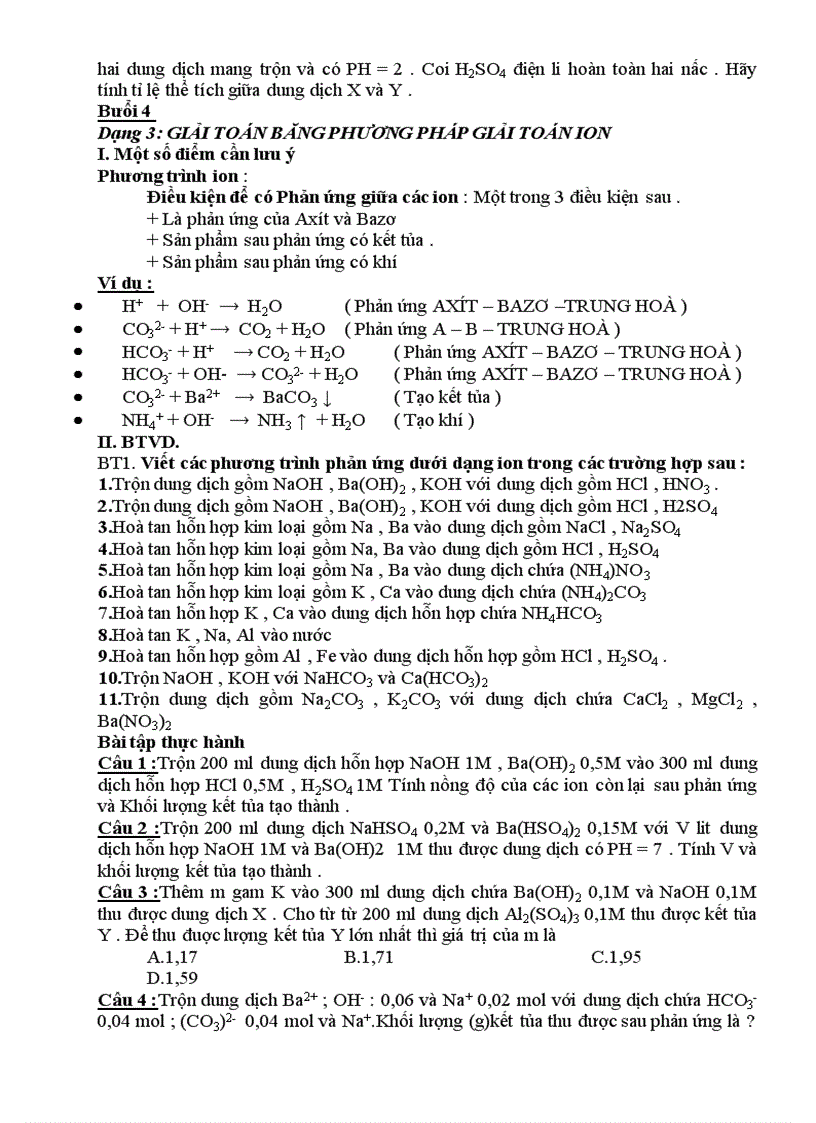image for page Giáo án bồi dưỡng học kỳ I lớp 11 cơ bản