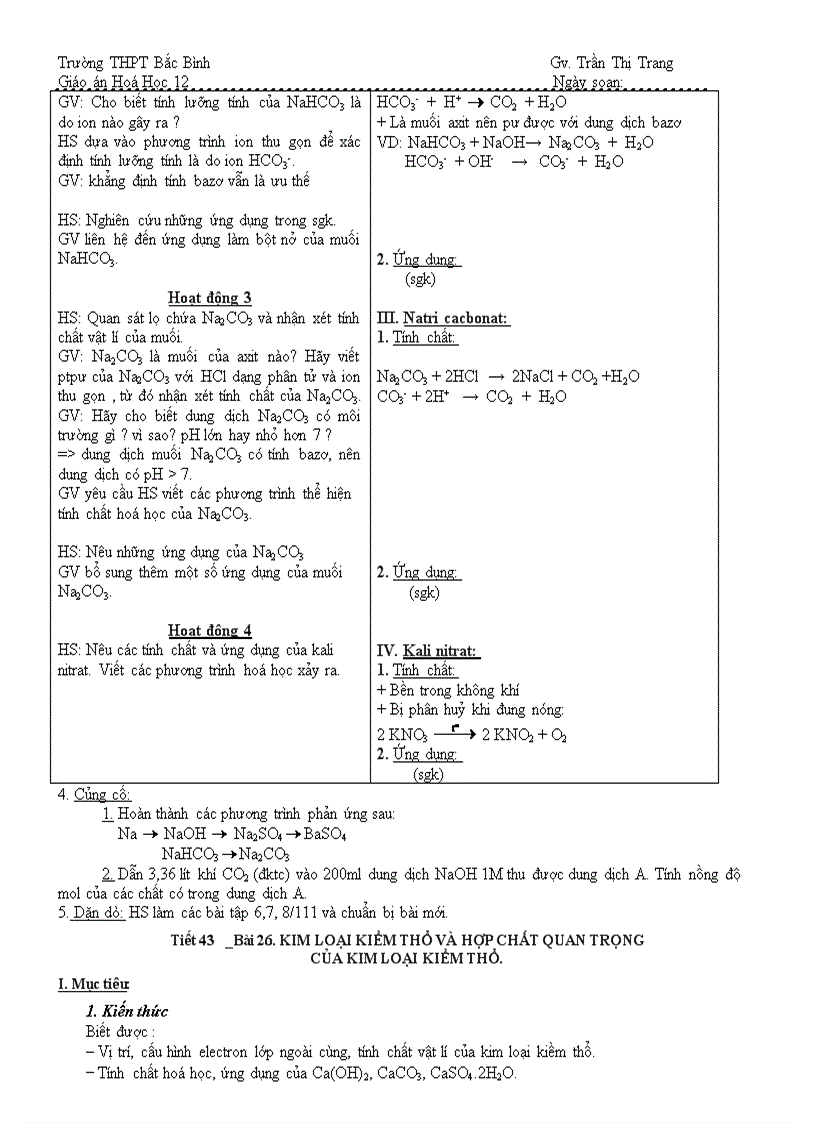 image for page Giáo án chương 6 Hóa 12 cb theo chuẩn kiến thức