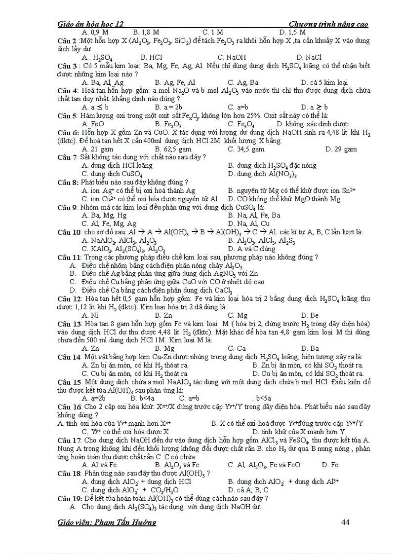 image for page Giao an chuong trinh moi lop 12 ki 2