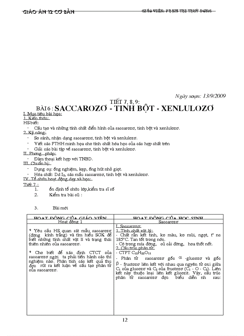 image for page Giáo án hóa 12 cb đã sửa cả năm