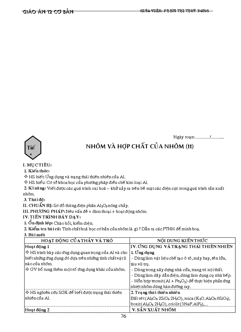 image for page Giáo án hóa 12 cb đã sửa cả năm