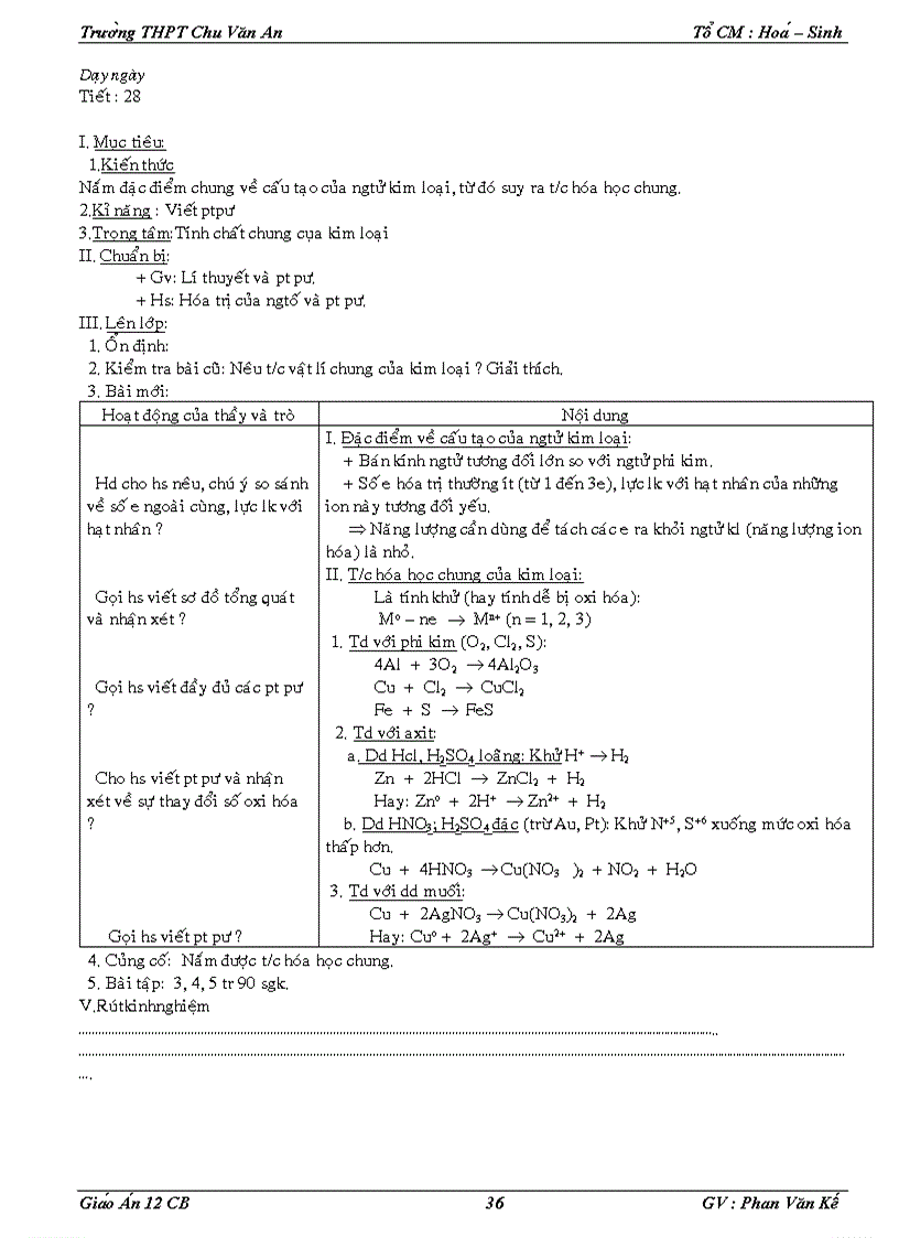 image for page Giáo án hóa 12 cb 2009 2010