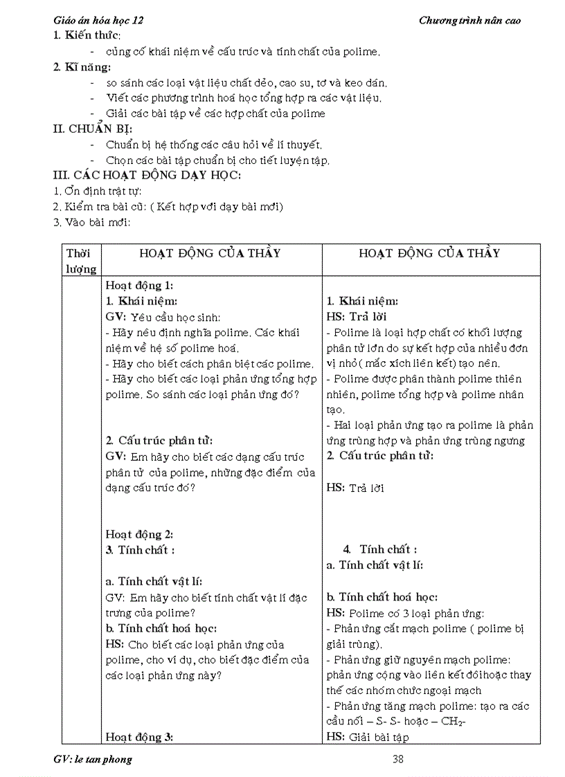 image for page Giáo án hóa 12 chương trình mới hay