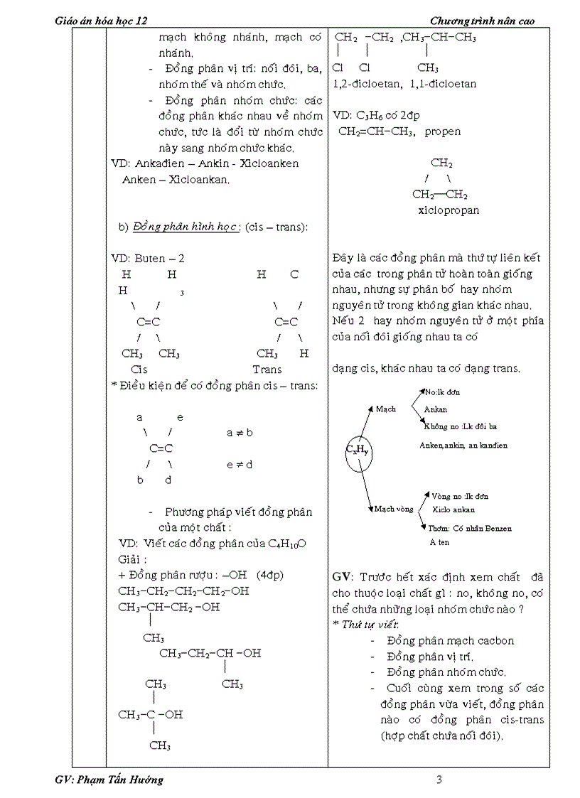 image for page Giao an hoa 12 chuong trinh moi hoc ki 1