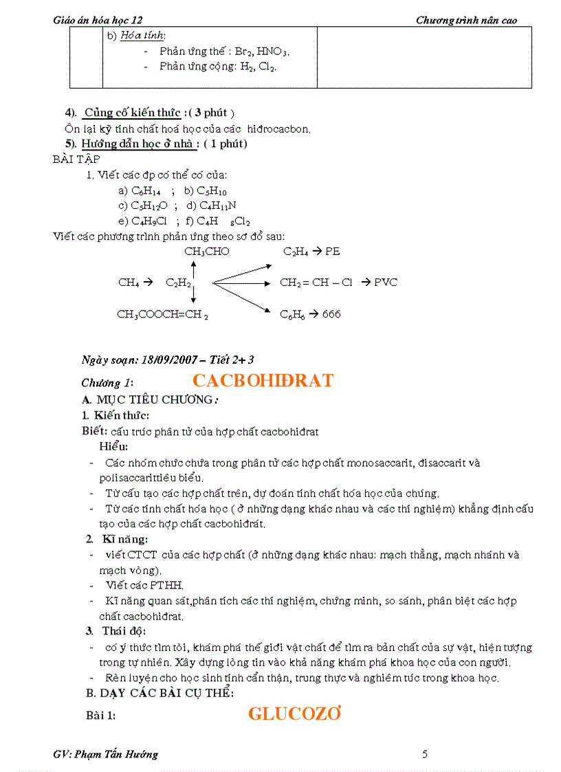 image for page Giao an hoa 12 chuong trinh moi hoc ki 1
