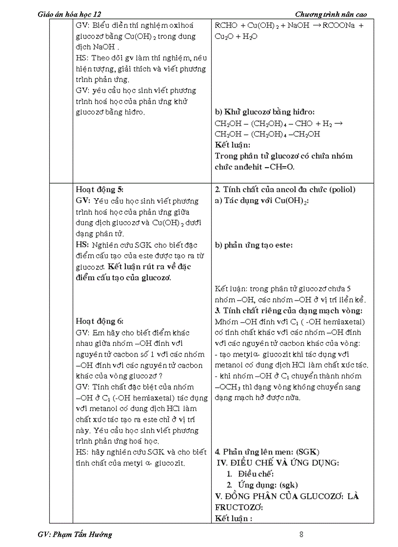 image for page Giao an hoa 12 chuong trinh moi hoc ki 1