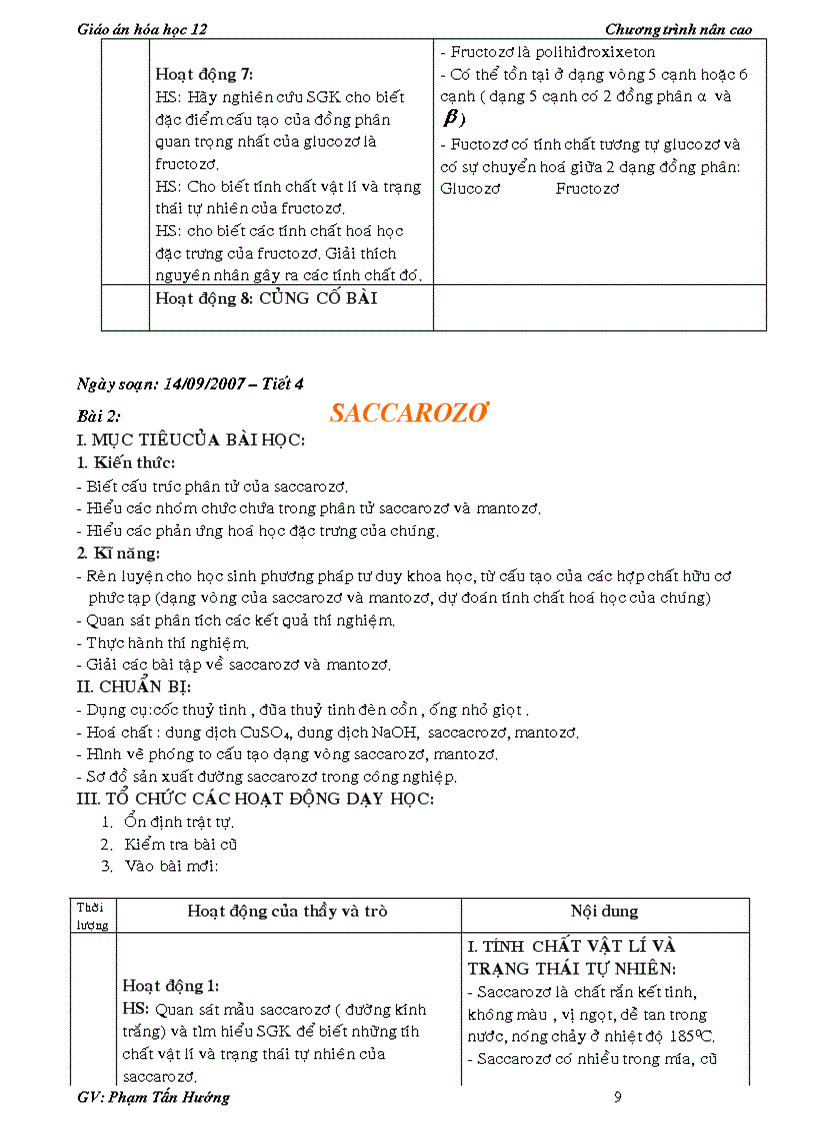 image for page Giao an hoa 12 chuong trinh moi hoc ki 1