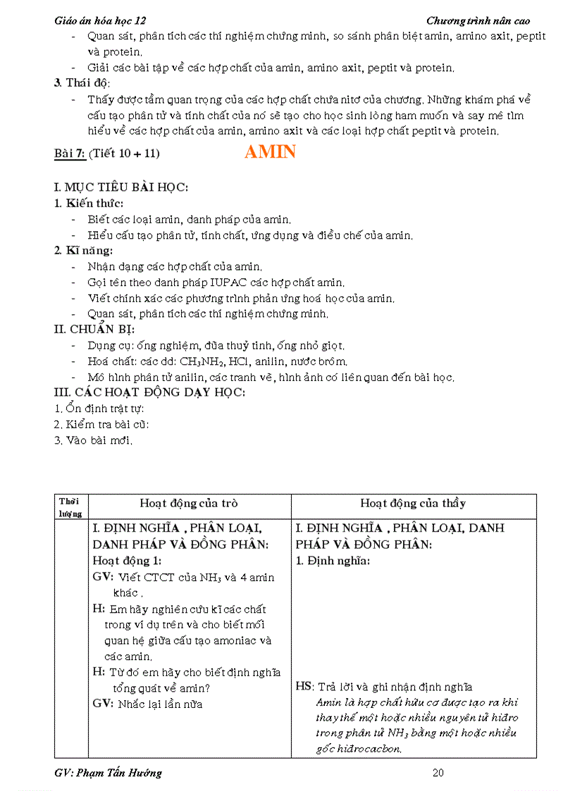 image for page Giao an hoa 12 chuong trinh moi hoc ki 1