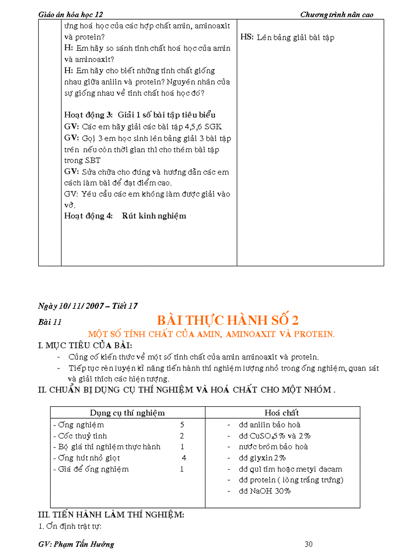 image for page Giao an hoa 12 chuong trinh moi hoc ki 1