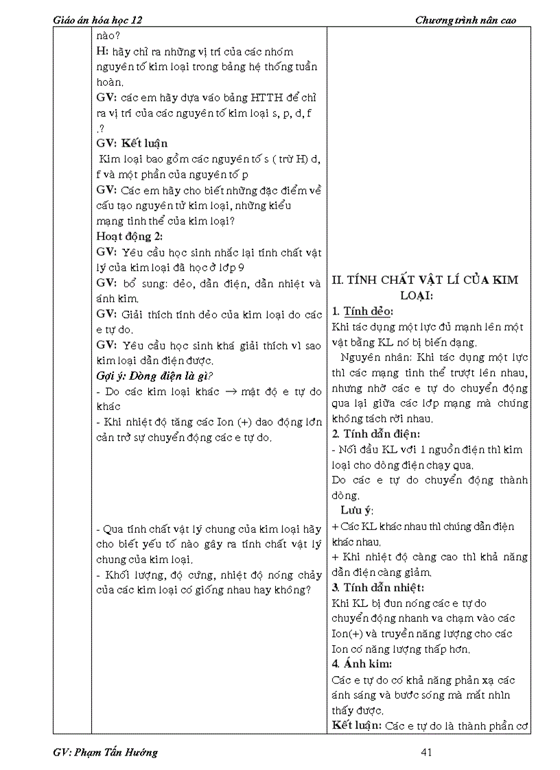 image for page Giao an hoa 12 chuong trinh moi hoc ki 1