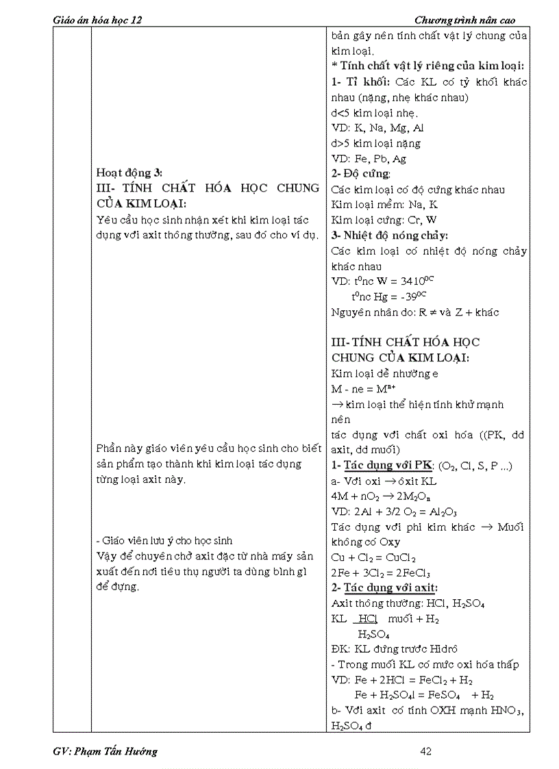 image for page Giao an hoa 12 chuong trinh moi hoc ki 1