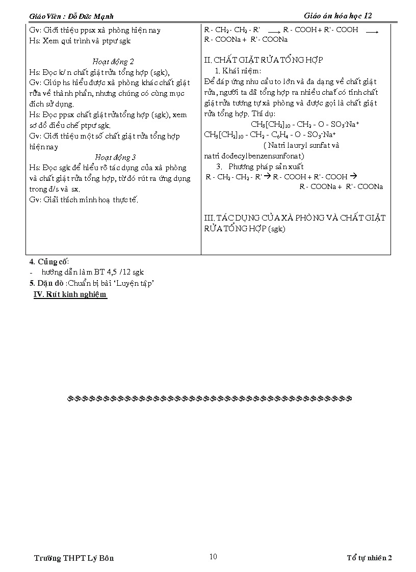 image for page Giao an hóa 12 day du