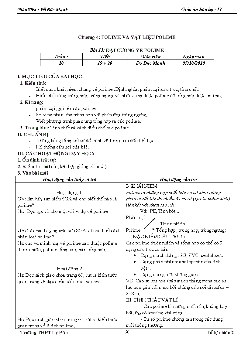 image for page Giao an hóa 12 day du