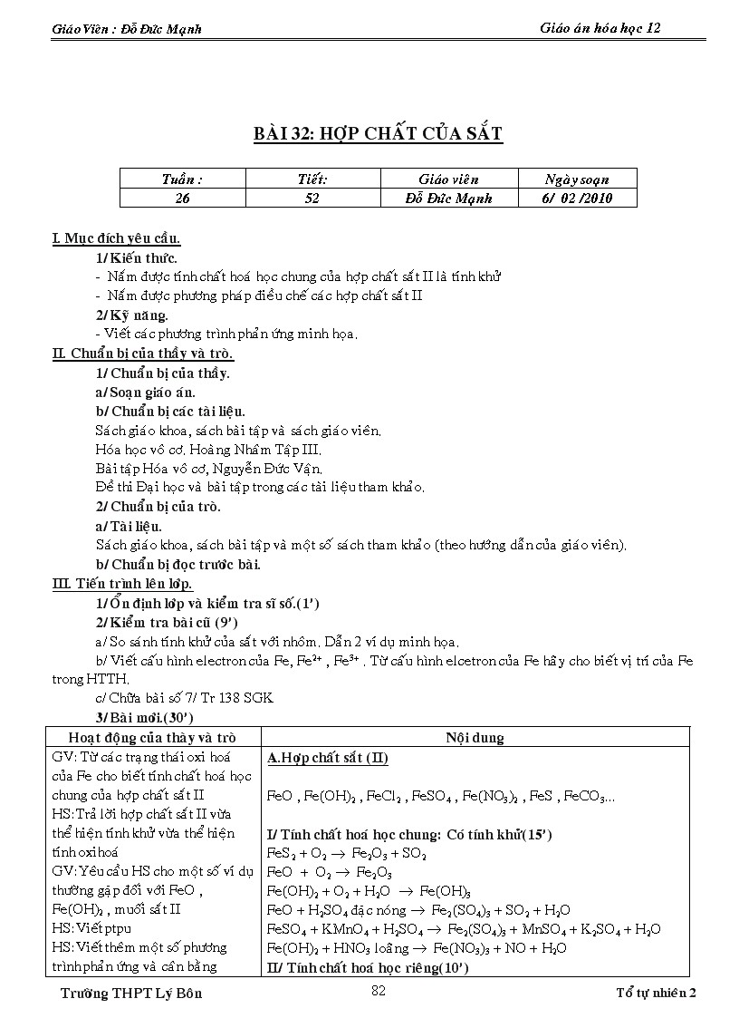 image for page Giao an hóa 12 day du