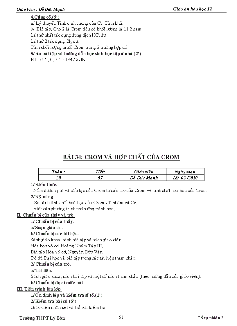 image for page Giao an hóa 12 day du