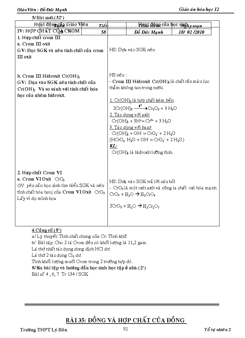 image for page Giao an hóa 12 day du