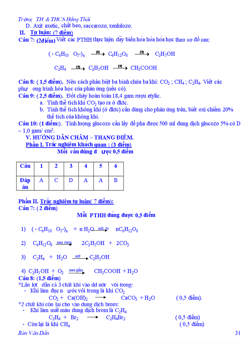 image for page Giáo án hóa 9 chương 5 Dẫn xuất của HC