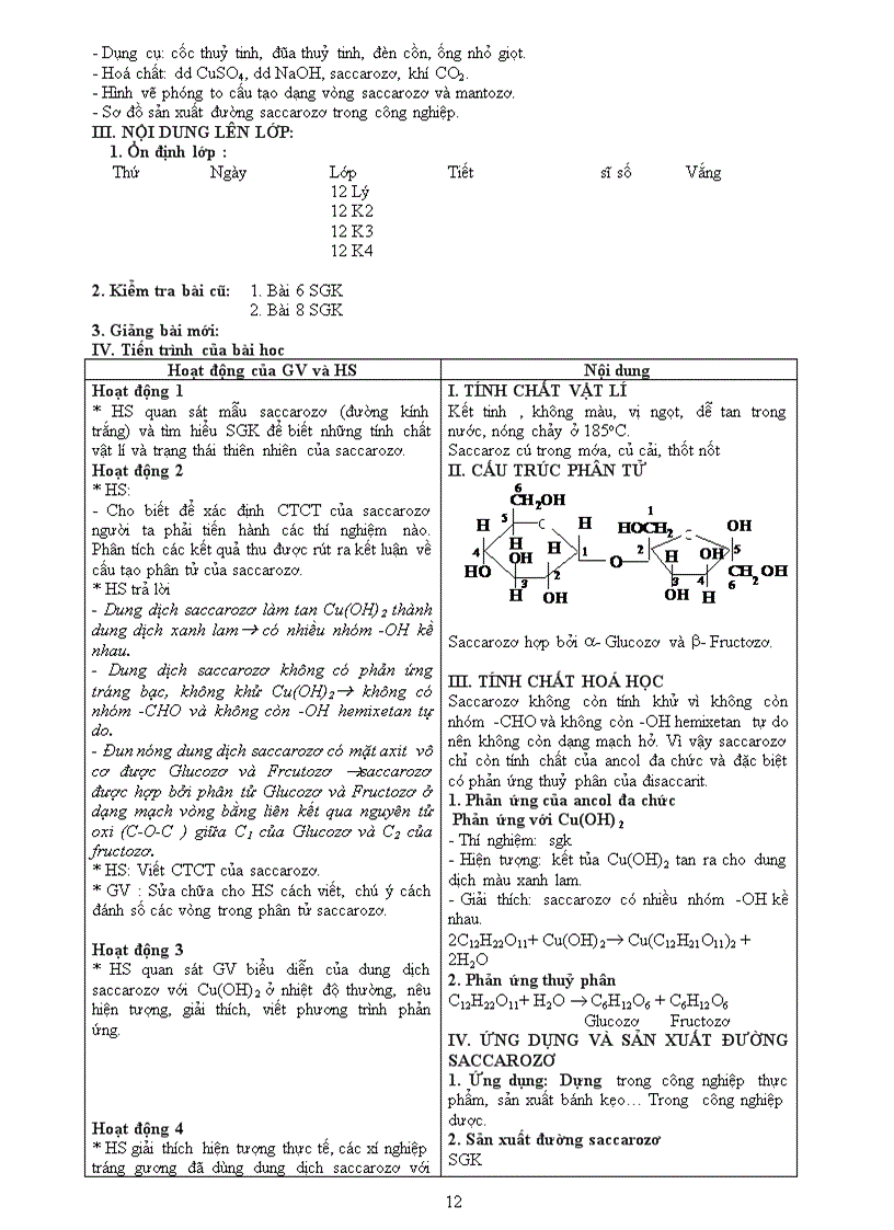 image for page Giao an hoa hoc 12 nang cao