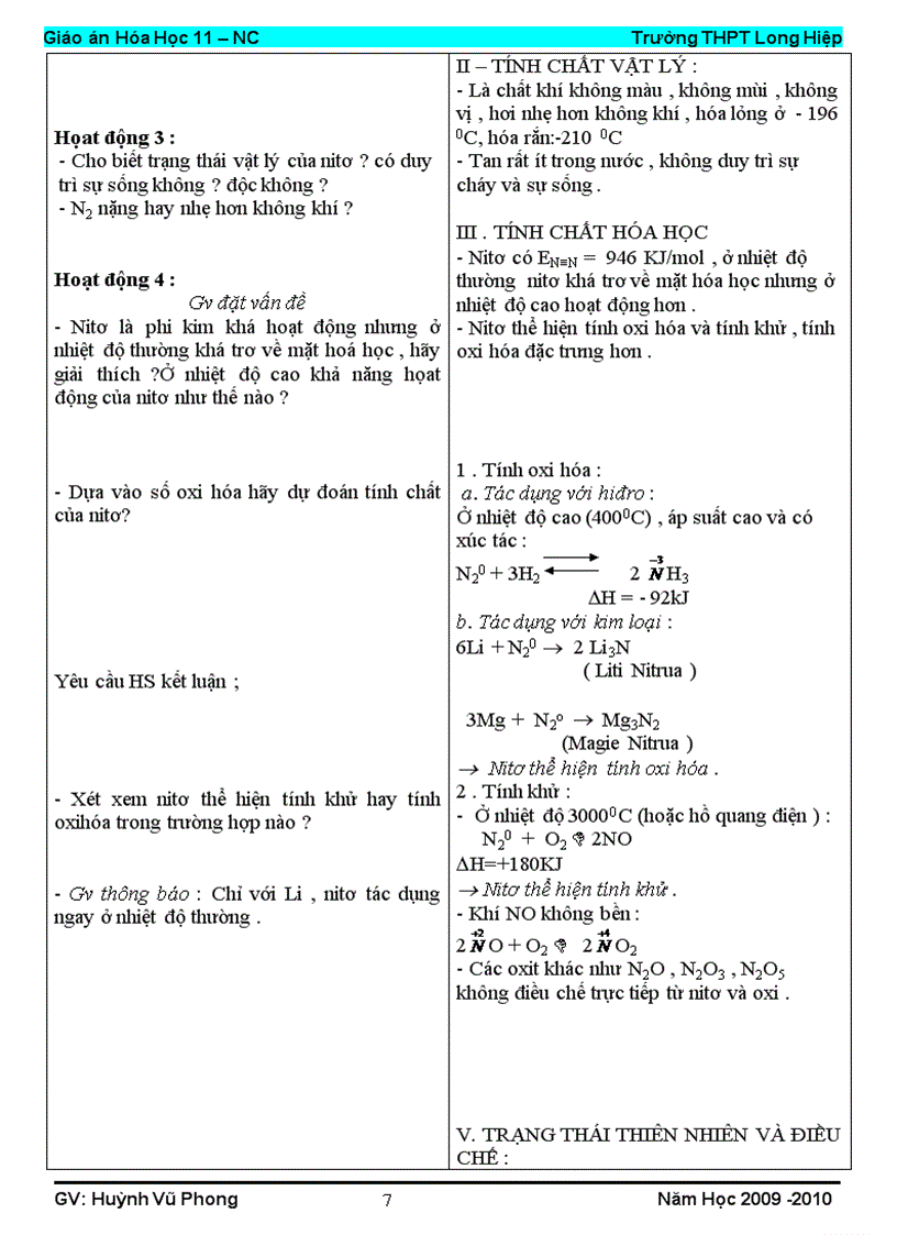 image for page Giáo án T7 T8 11NC