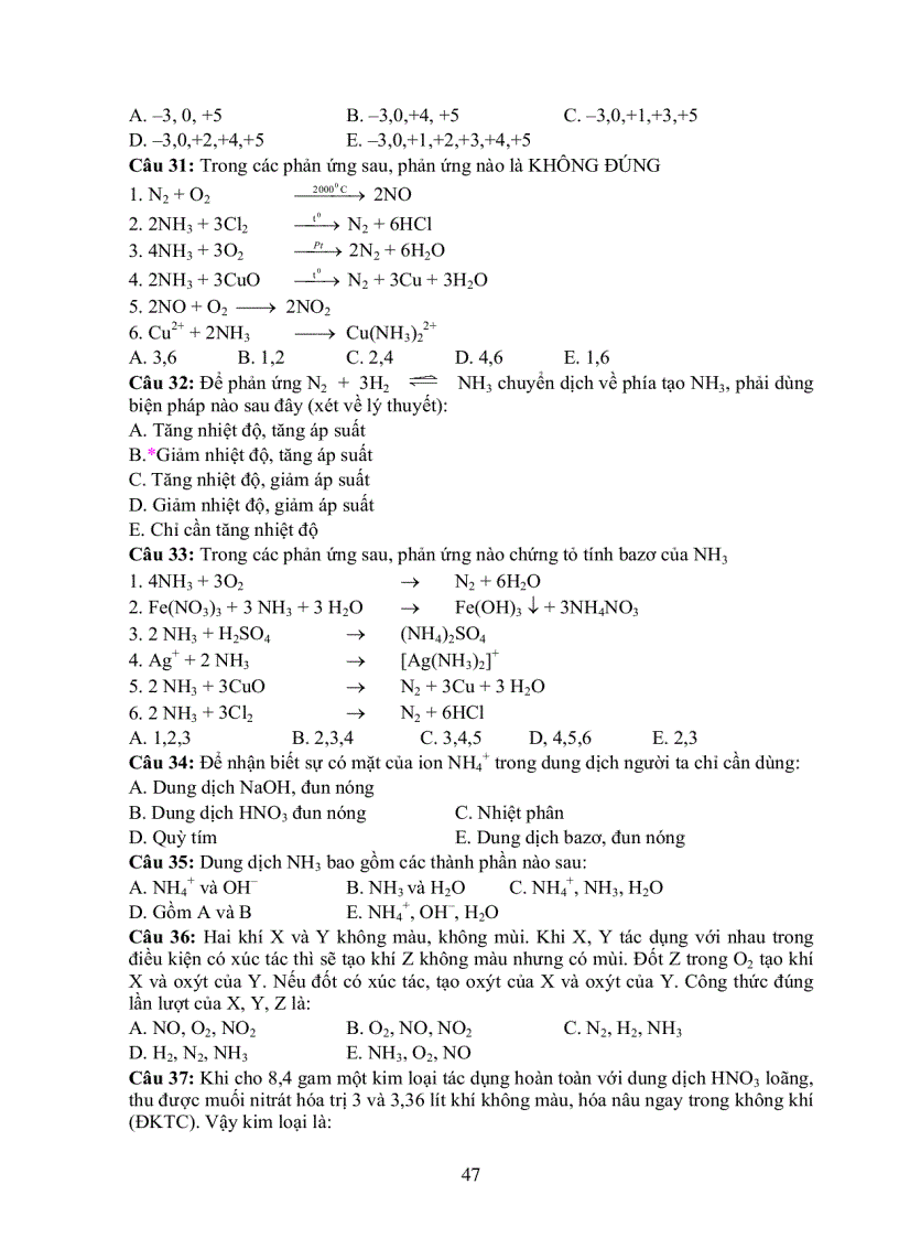 H 80 câu trắc nghiệm hóa học vô cơ và đáp án