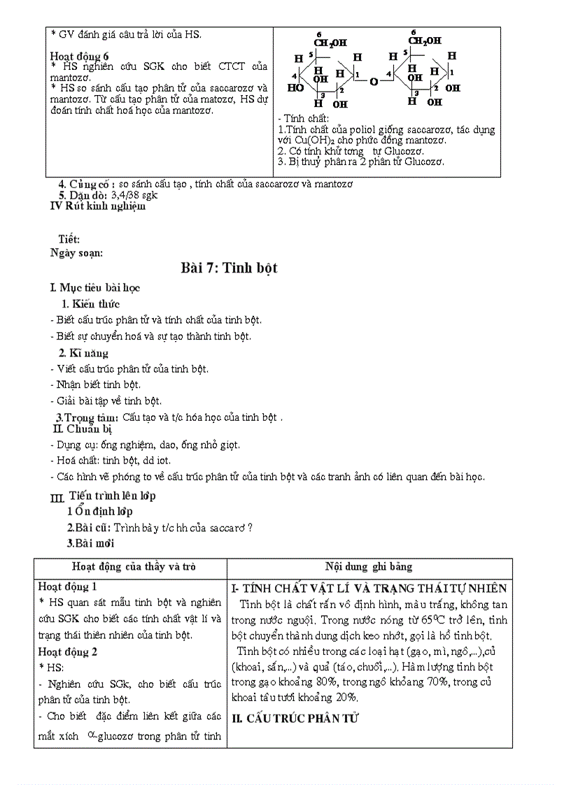 image for page Hoa 12 Giao an nang cao