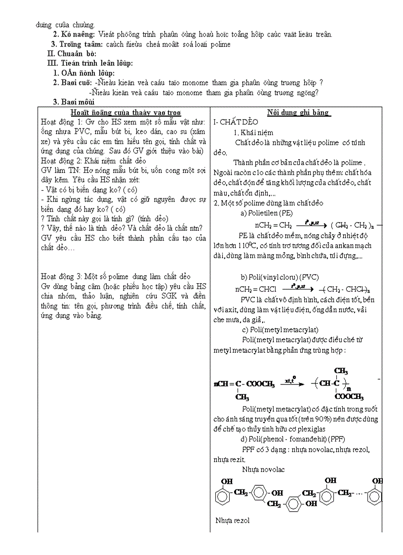 image for page Hoa 12 Giao an nang cao