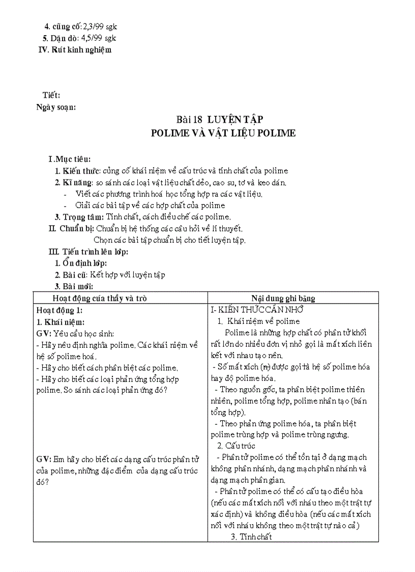 image for page Hoa 12 Giao an nang cao