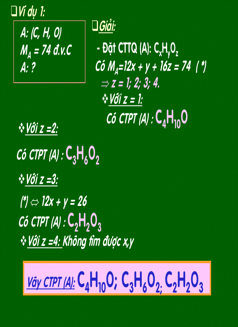 image for page Hóa 12 pp tìm công thức phân tử 2