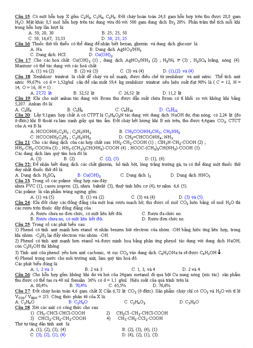 image for page Hóa thi thử TN ĐH số 17