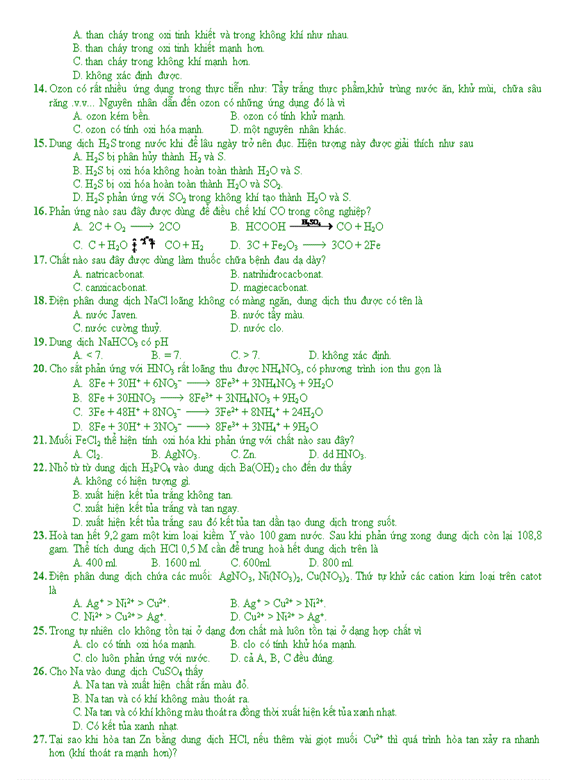 image for page Hóa thi thử TN ĐH số 18