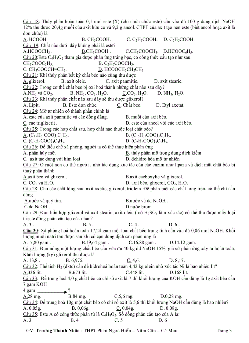 image for page Hoa12 tài liệu ôn thi