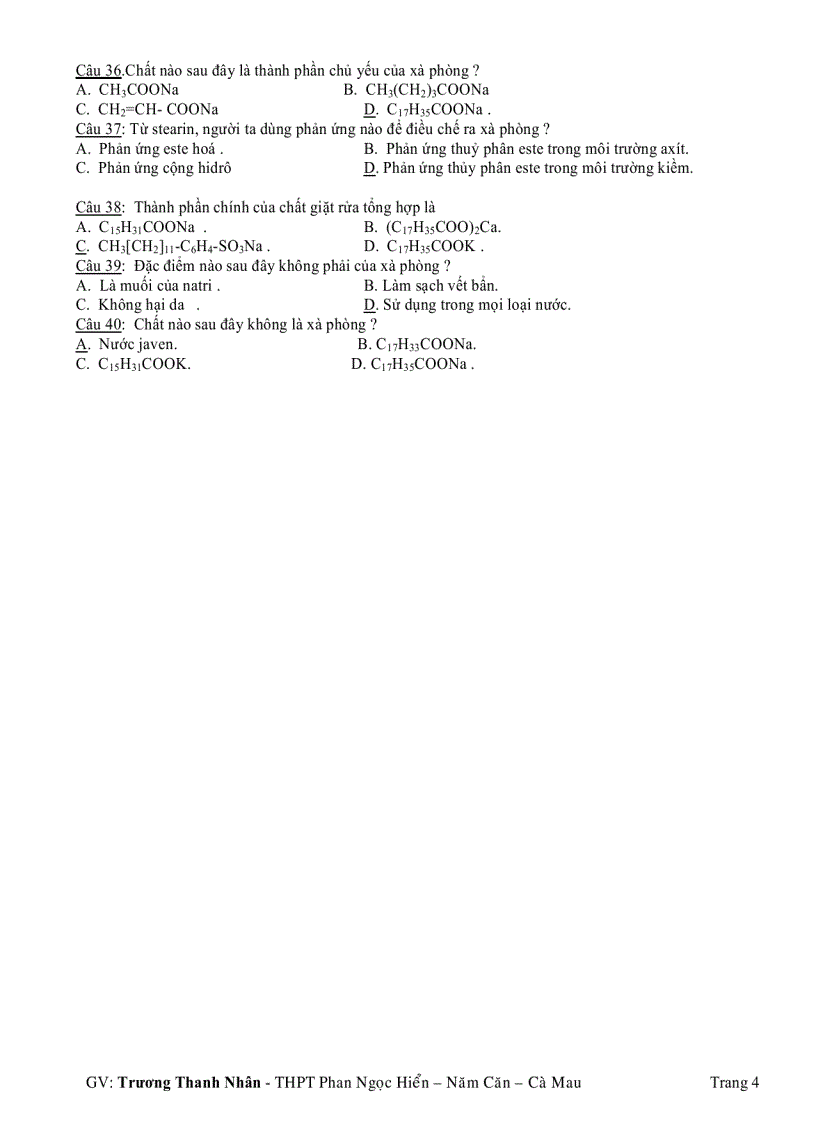 image for page Hoa12 tài liệu ôn thi