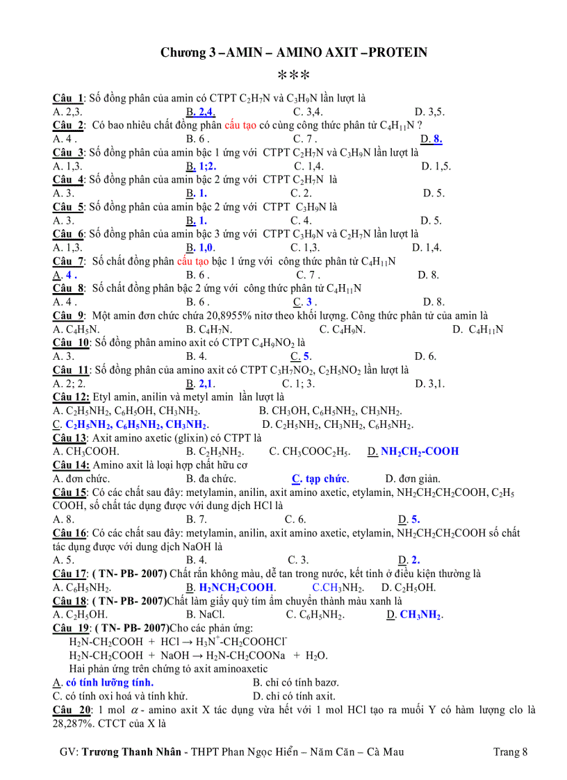 image for page Hoa12 tài liệu ôn thi