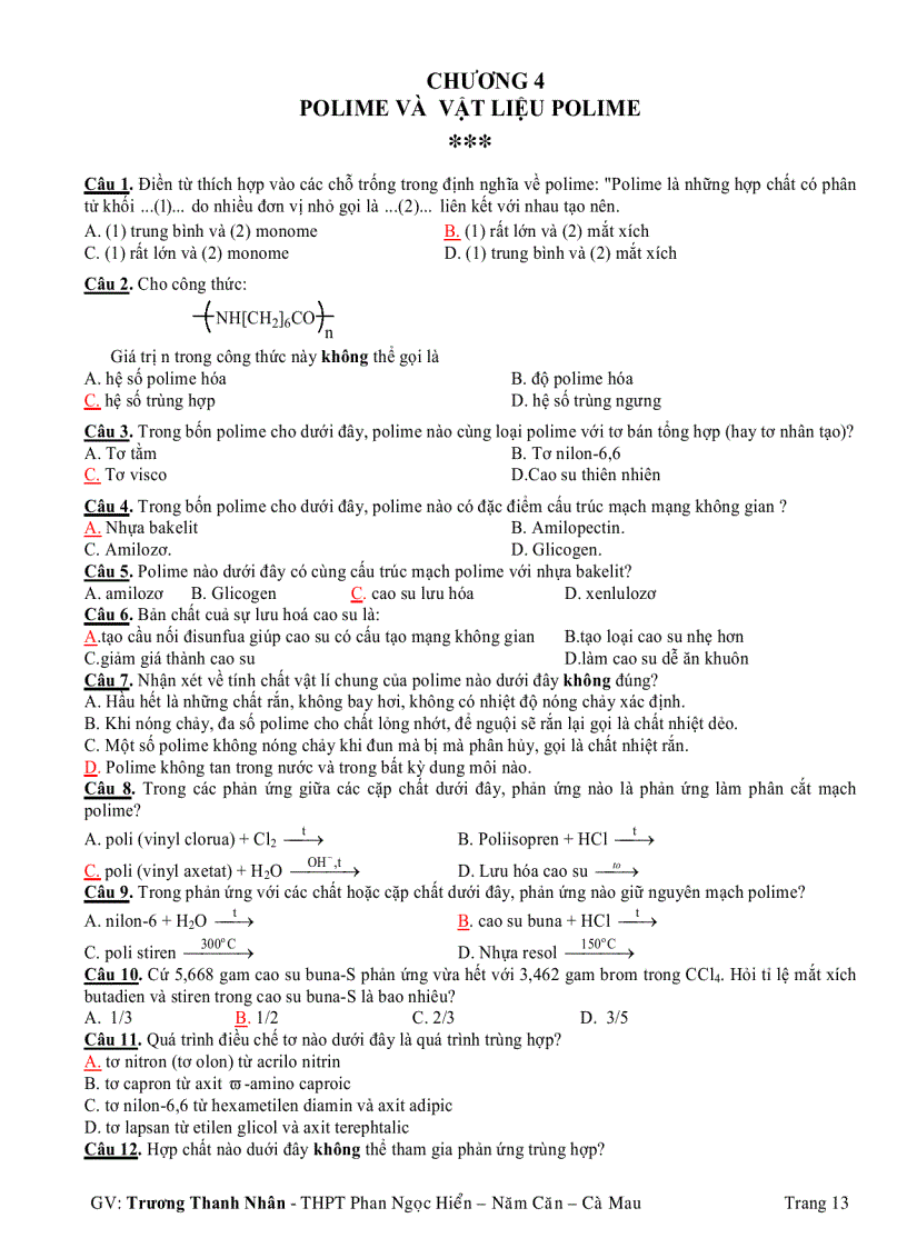 image for page Hoa12 tài liệu ôn thi