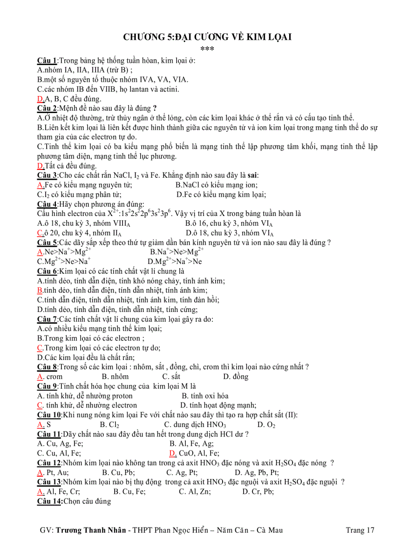 image for page Hoa12 tài liệu ôn thi