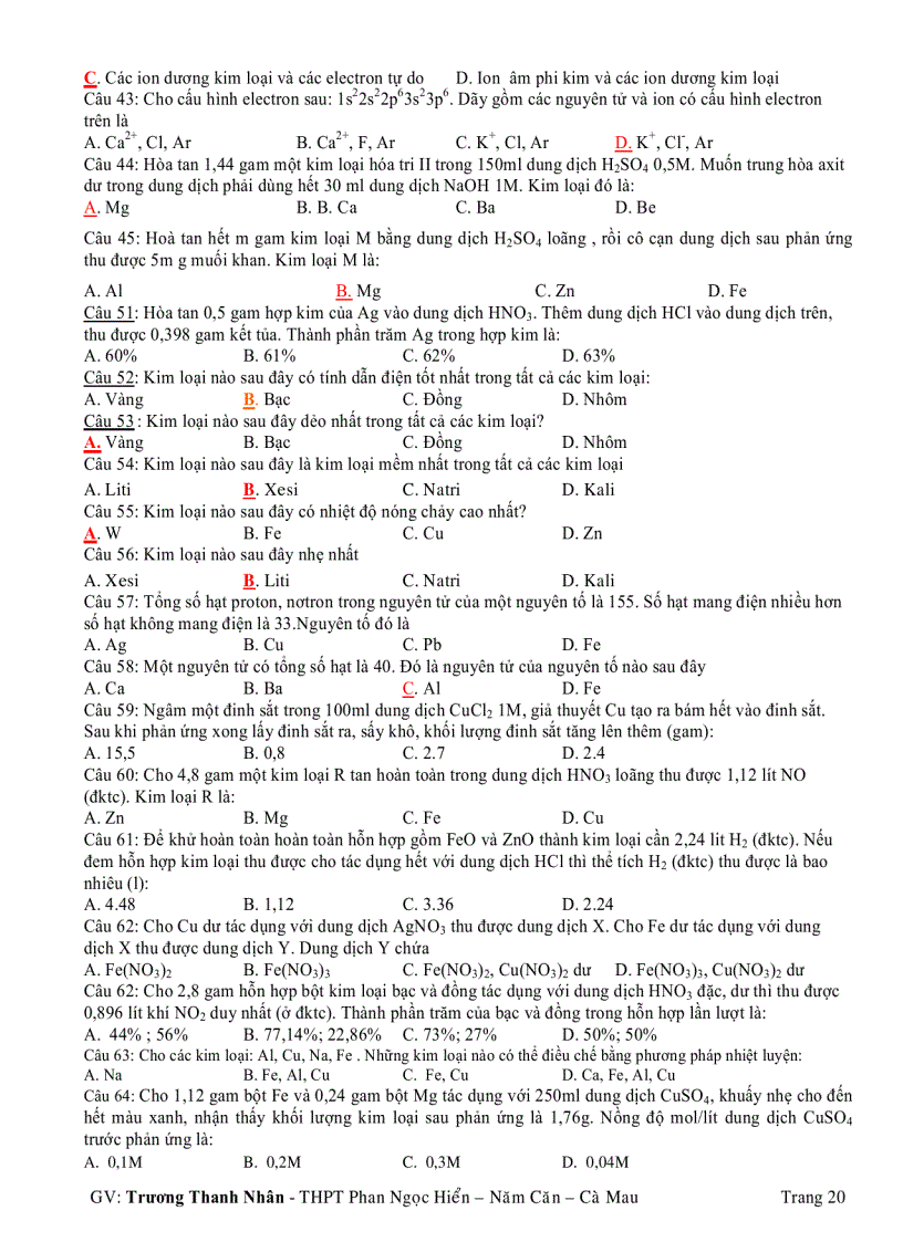 image for page Hoa12 tài liệu ôn thi