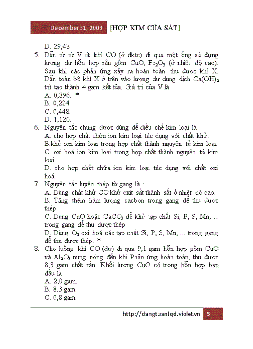 image for page Hợp kim của sắt